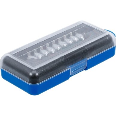 Antgalių rinkinys 1/4", 9 vnt. 5-kampės žvaigždutės  8