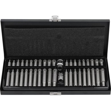 Antgalių rinkinys Ribe / T-Star (Torx) su skyle 42vnt. 1 Antgalių rinkinys Ribe / T-Star (Torx) su skyle 42vnt. 1