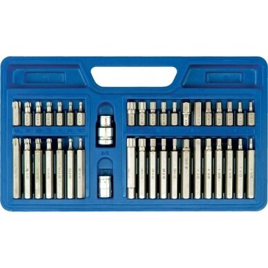 Antgalių rinkinys torx/hex/spline 40vnt. Antgalių rinkinys torx/hex/spline 40vnt.