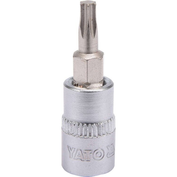 Antgalis įpresuotas į galvutę 6.3mm. (1/4") T-Star (Torx) T20