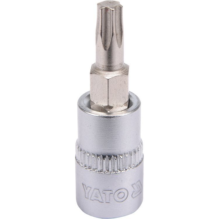 Antgalis įpresuotas į galvutę 6.3mm. (1/4") T-Star (Torx) T30 Antgalis įpresuotas į galvutę 6.3mm. (1/4") T-Star (Torx) T30