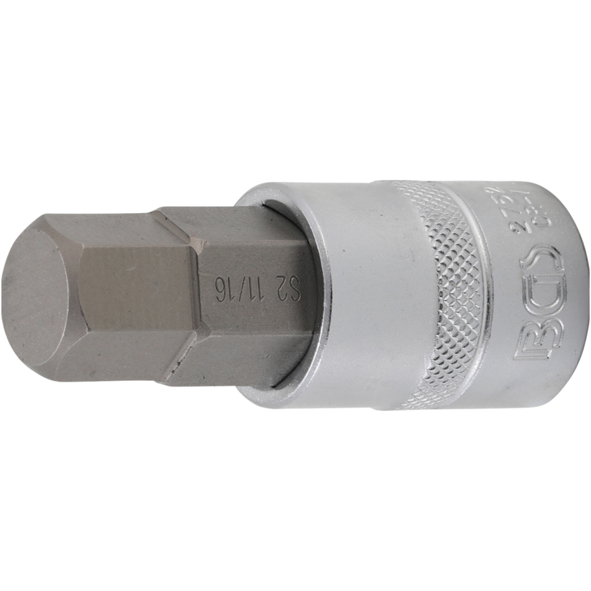 Antgalis įpresuotas į galvutę ilgis 70mm. (1/2") hex šešiakampis 11/16" Antgalis įpresuotas į galvutę ilgis 70mm. (1/2") hex šešiakampis 11/16"