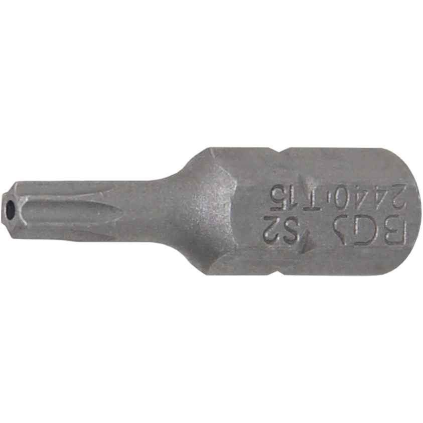 Antgalis 6,3mm. T-Star su skyle (Torx) T15 Antgalis 6,3mm. T-Star su skyle (Torx) T15