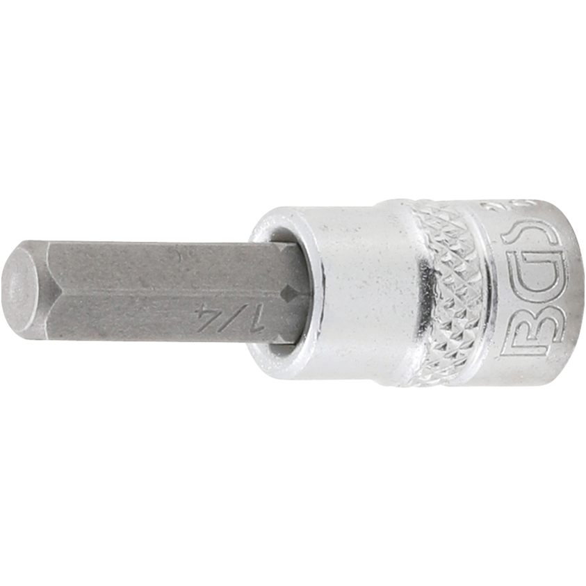Antgalis įpresuotas į galvutę (1/4") hex šešiakampis 1/4"