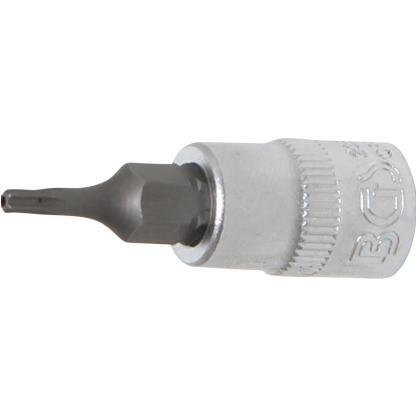 Antgalis įpresuotas į galvutę (1/4") T-Star su skyle (Torx) T8 Antgalis įpresuotas į galvutę (1/4") T-Star su skyle (Torx) T8