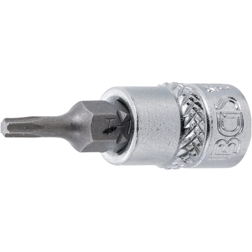Antgalis įpresuotas į galvutę (1/4") T-Star (Torx) T10