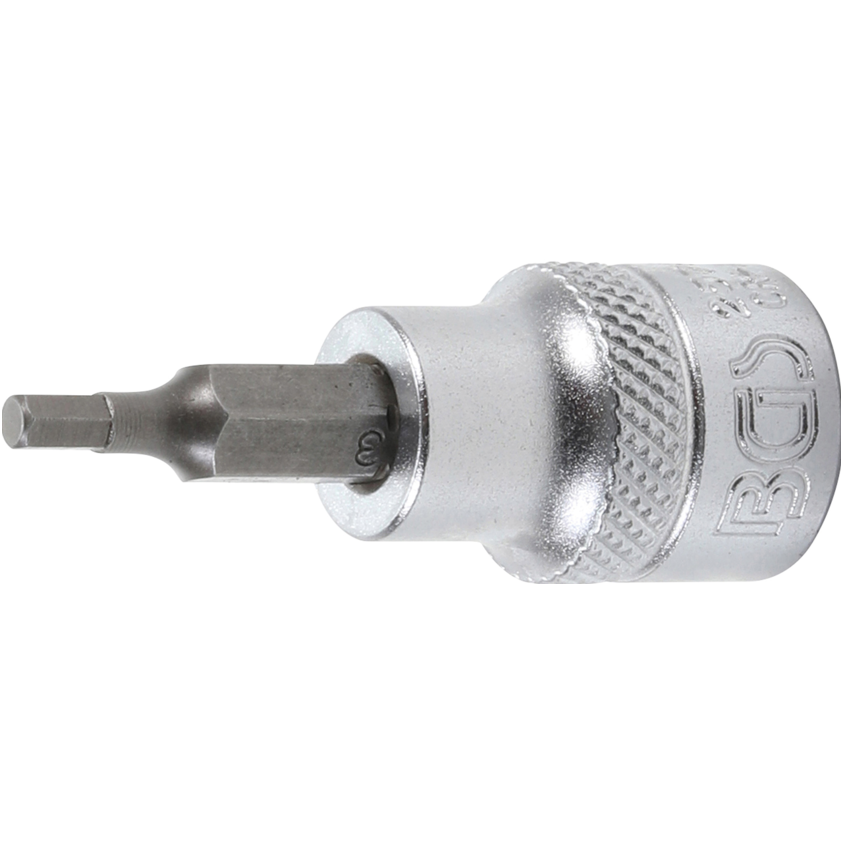 Antgalis įpresuotas į galvutę (3/8") hex šešiakampis 3mm. Antgalis įpresuotas į galvutę (3/8") hex šešiakampis 3mm.