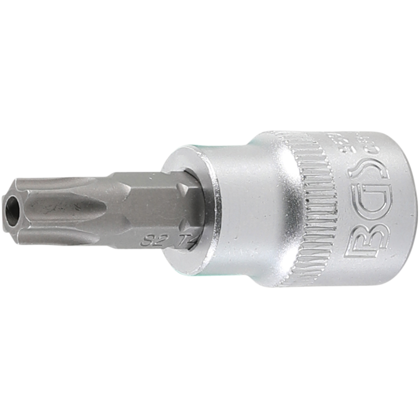 Antgalis įpresuotas į galvutę (3/8") T-Star su skyle (Torx) T45 Antgalis įpresuotas į galvutę (3/8") T-Star su skyle (Torx) T45