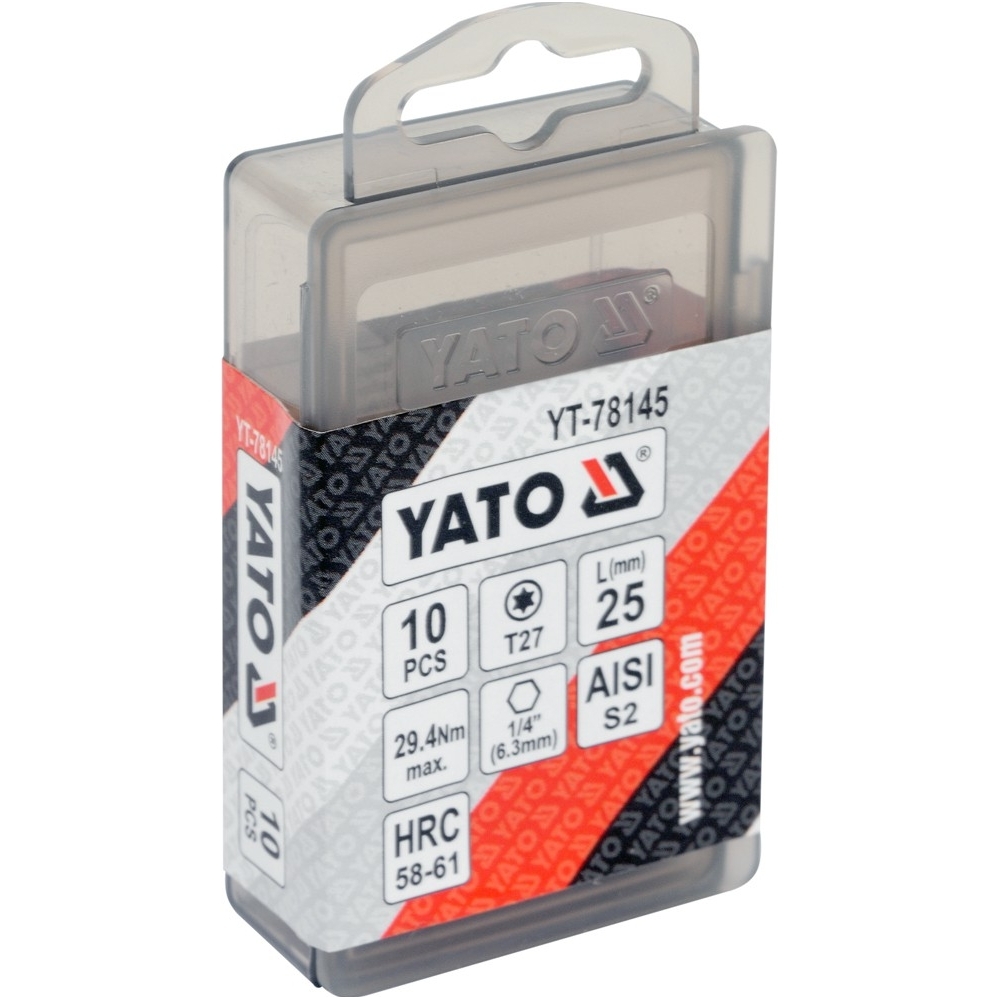 Antgalių rinkinys 6.3mm. T-star (Torx) T27 S2 - 10vnt. 1 Antgalių rinkinys 6.3mm. T-star (Torx) T27 S2 - 10vnt. 1