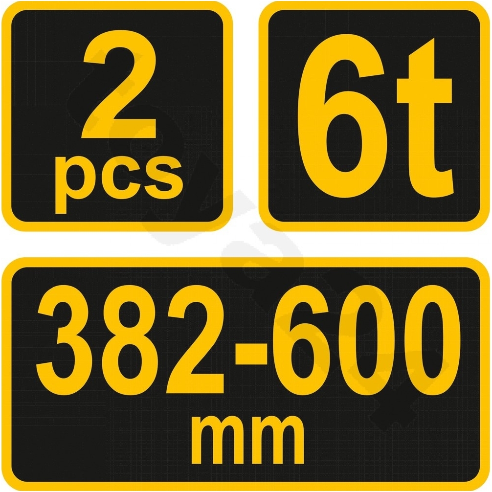 Atramų komplektas 2 vnt. 382- 600 mm. 6T 4 Atramų komplektas 2 vnt. 382- 600 mm. 6T 4