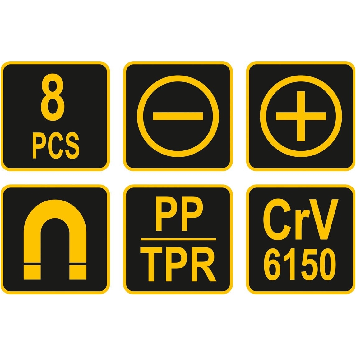 Atsuktuvų rinkinys 8vnt. 2 Atsuktuvų rinkinys 8vnt. 2