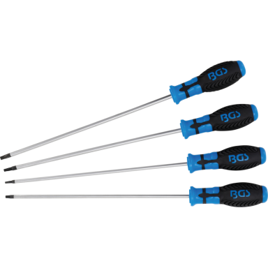 Atsuktuvų rinkinys ilgas tipas T-star (Torx) T15 - T30 4vnt. Atsuktuvų rinkinys ilgas tipas T-star (Torx) T15 - T30 4vnt.