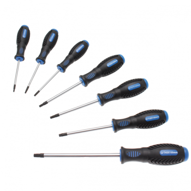 Atsuktuvų rinkinys T-Star su skyle (Torx) T10 - T40 7vnt. Atsuktuvų rinkinys T-Star su skyle (Torx) T10 - T40 7vnt.