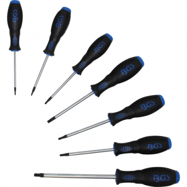 Atsuktuvų rinkinys T-Star (Torx) T10 - T40 7vnt. Atsuktuvų rinkinys T-Star (Torx) T10 - T40 7vnt.