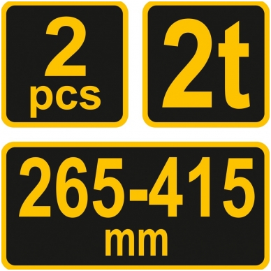 Atramų komplektas 2 vnt. 265- 390mm. 2T 4 Atramų komplektas 2 vnt. 265- 390mm. 2T 4