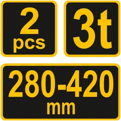 Atramų komplektas 2vnt. 275 - 415mm. 3T 4 Atramų komplektas 2vnt. 275 - 415mm. 3T 4