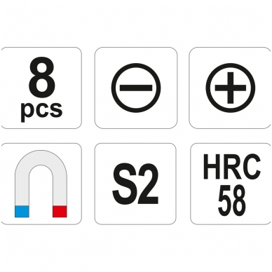 Atsuktuvų rinkinys 8vnt. 2 Atsuktuvų rinkinys 8vnt. 2