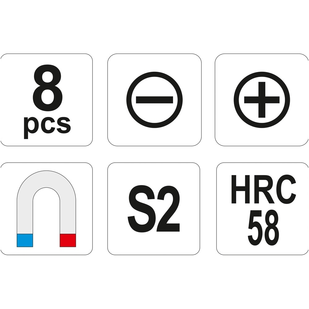 Atsuktuvų rinkinys 8vnt. 2 Atsuktuvų rinkinys 8vnt. 2
