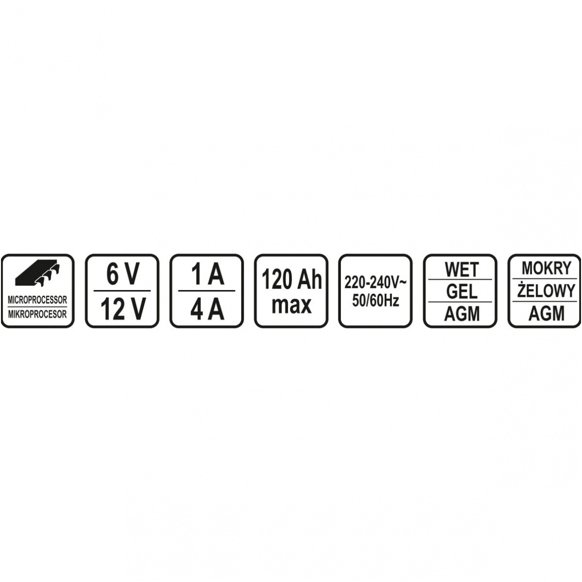 Automobilinis akumuliatoriaus kroviklis 12V 0,8-3,8A 4