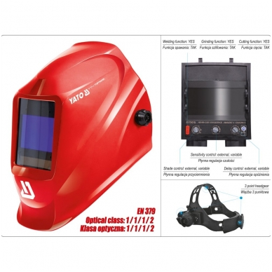 Automatiškai tamsėjanti suvirinimo kaukė -skydelis 4 Automatiškai tamsėjanti suvirinimo kaukė -skydelis 4