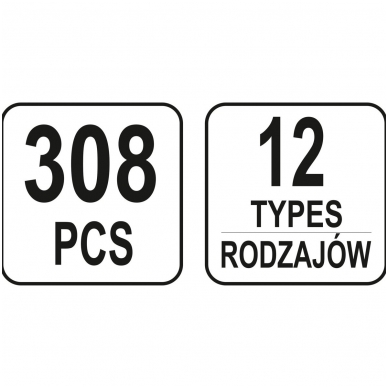 Automobilinis klipsų asortimentas Fiat - 308 vnt. 3 Automobilinis klipsų asortimentas Fiat - 308 vnt. 3
