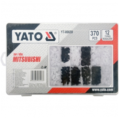 Automobilinis klipsų asortimentas Mitsubishi | 370 vnt. 1 Automobilinis klipsų asortimentas Mitsubishi | 370 vnt. 1