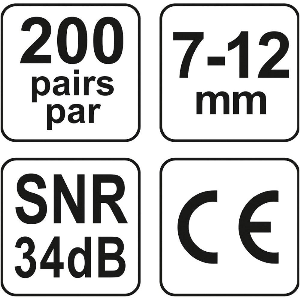 Ausų kamšteliai 34dB (200porų) 5