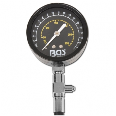 Benzininis kompresijos matuoklis su adapteriais M14 + M18 2 Benzininis kompresijos matuoklis su adapteriais M14 + M18 2