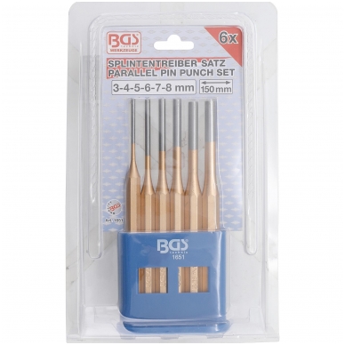 Bukų išmušėjų rinkinys 6 vnt, 3 - 8mm Cr-V, 150 mm ilgio 1 Bukų išmušėjų rinkinys 6 vnt, 3 - 8mm Cr-V, 150 mm ilgio 1