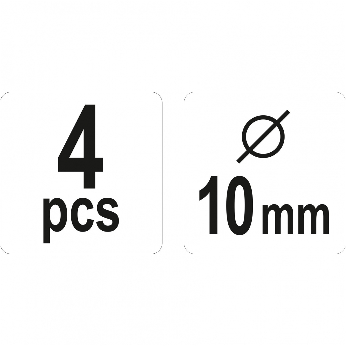 Centro žymekliai 10 mm -4 vnt. 2 Centro žymekliai 10 mm -4 vnt. 2