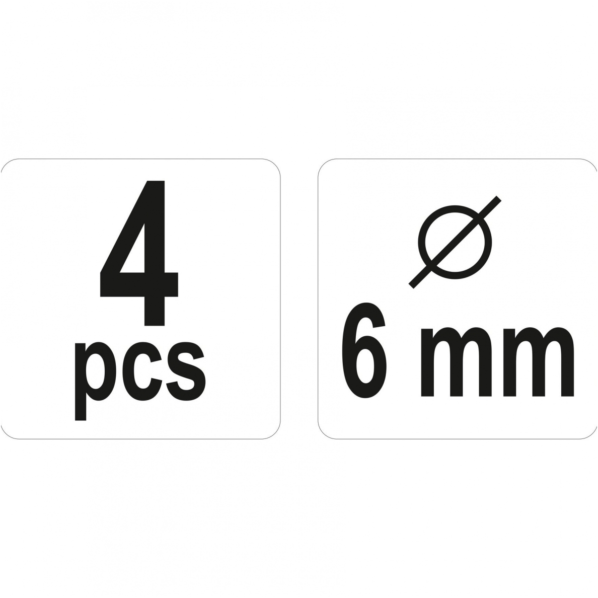 Centro žymekliai 6 mm - 4 vnt. 2 Centro žymekliai 6 mm - 4 vnt. 2