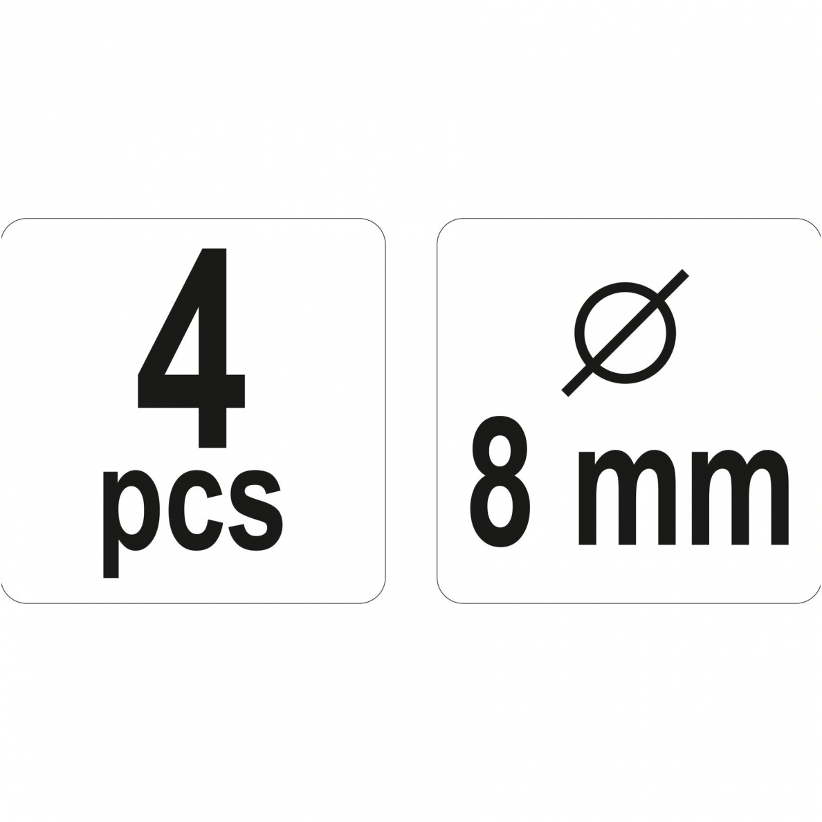Centro žymekliai 8 mm -4 vnt. 2 Centro žymekliai 8 mm -4 vnt. 2