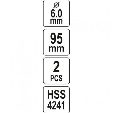 Centro grąžtai YT-43991/YT-43992 laikikliams 2vnt. 2 Centro grąžtai YT-43991/YT-43992 laikikliams 2vnt. 2