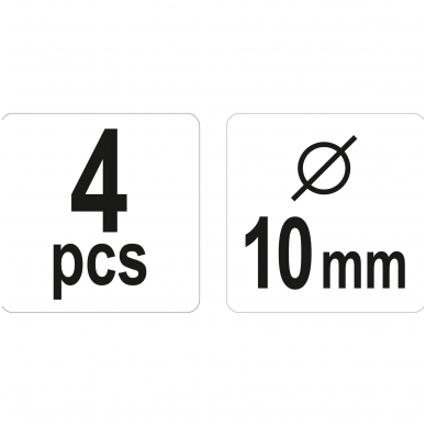 Centro žymekliai 10 mm -4 vnt. 2 Centro žymekliai 10 mm -4 vnt. 2