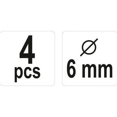 Centro žymekliai 6 mm - 4 vnt. 2 Centro žymekliai 6 mm - 4 vnt. 2