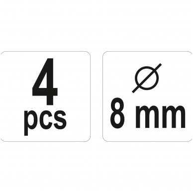 Centro žymekliai 8 mm -4 vnt. 2 Centro žymekliai 8 mm -4 vnt. 2