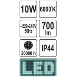 COB LED lempa su judesio davikliu 10W su diodu, 700LM 2