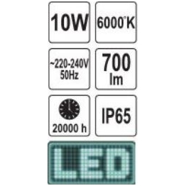 COB LED lempa 10W su diodu, 700LM 2