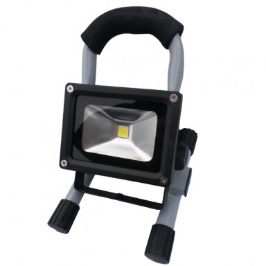 COB LED lempa akumuliatorinė, 10W, su stovu
