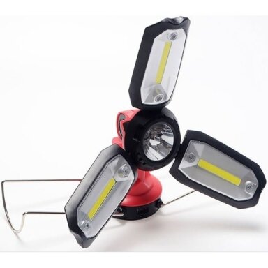 COB LED lempa - akumuliatorinė - 1200mAH - USB - x3 Led COB LED lempa - akumuliatorinė - 1200mAH - USB - x3 Led