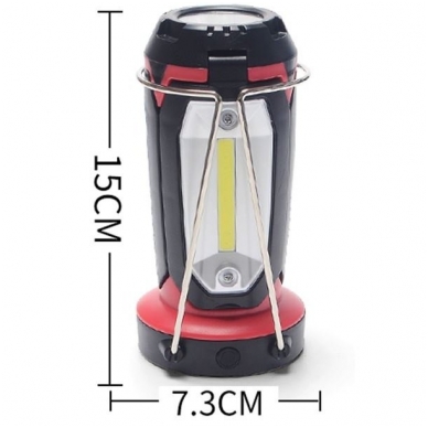 COB LED lempa - akumuliatorinė - 1200mAH - USB - x3 Led 1 COB LED lempa - akumuliatorinė - 1200mAH - USB - x3 Led 1