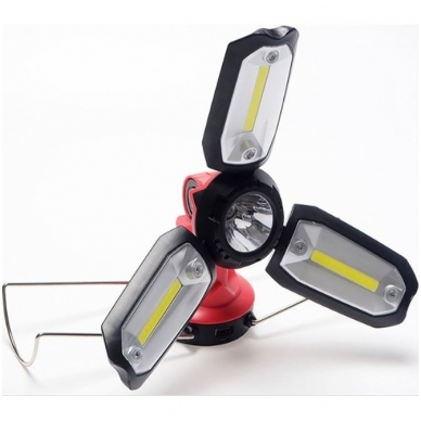 COB LED lempa - akumuliatorinė - 1200mAH - USB - x3 Led COB LED lempa - akumuliatorinė - 1200mAH - USB - x3 Led