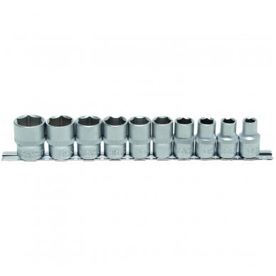 Colinių galvučių rinkinys 1/2", 6-kampės, 3/8" - 15/16", 10 vnt. Colinių galvučių rinkinys 1/2", 6-kampės, 3/8" - 15/16", 10 vnt.