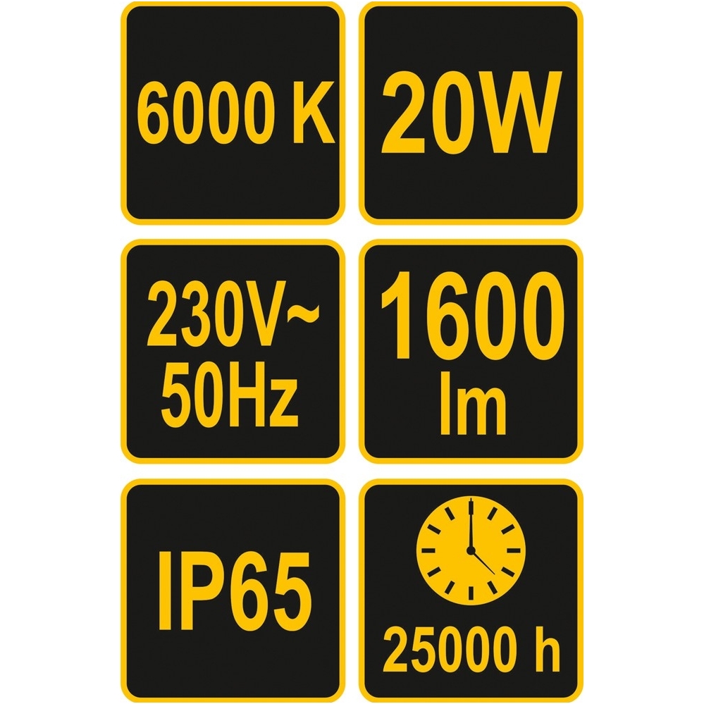COB LED lempa 20W su diodu, 1600LM 3