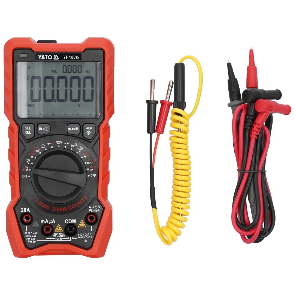 Daugiafunkcinis skaitmeninis testeris TRUE RMS AC+DC LCD 25000