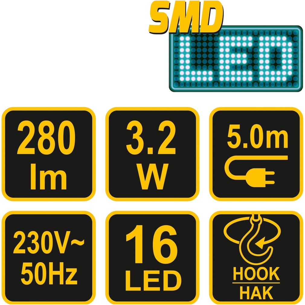 Darbo lempa 16 SMD LED 3,2W. 220V 4 Darbo lempa 16 SMD LED 3,2W. 220V 4