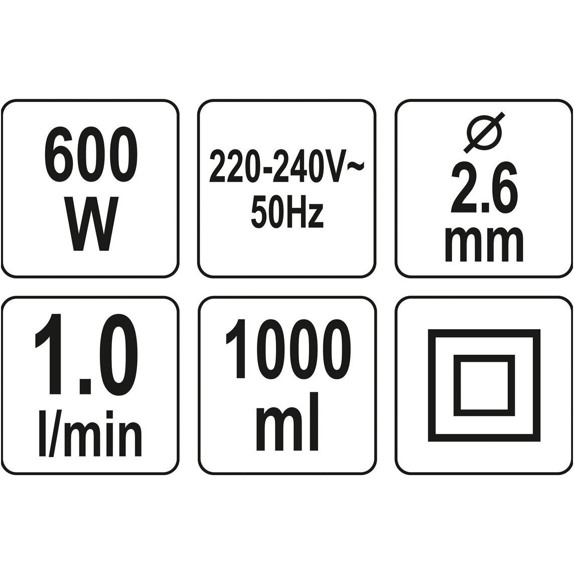 Dažymo pistoletas elektrinis 600W 1l/min. 5 Dažymo pistoletas elektrinis 600W 1l/min. 5