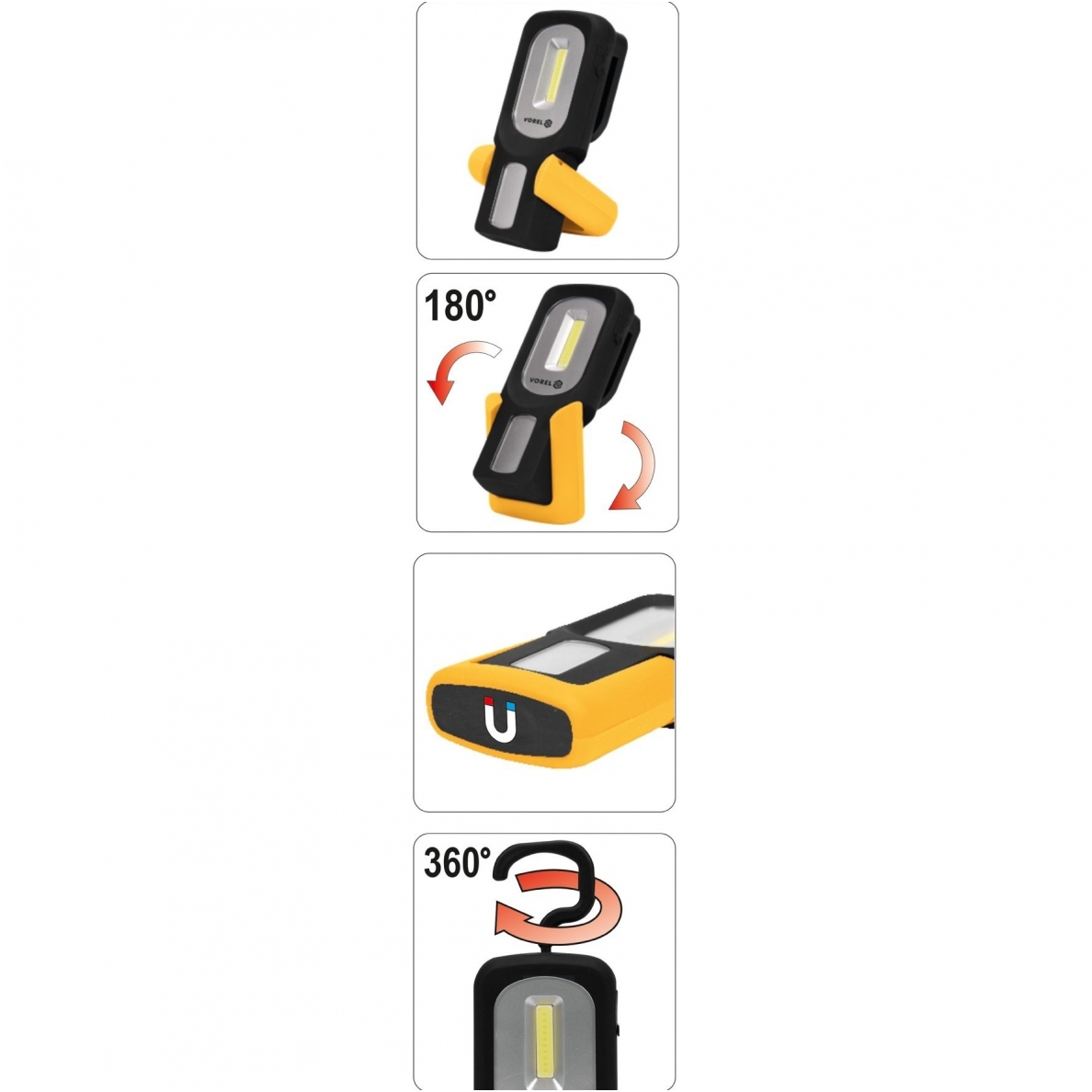 Darbo lempa akumuliatorinė Li-Ion COB LED 3W USB 6 Darbo lempa akumuliatorinė Li-Ion COB LED 3W USB 6
