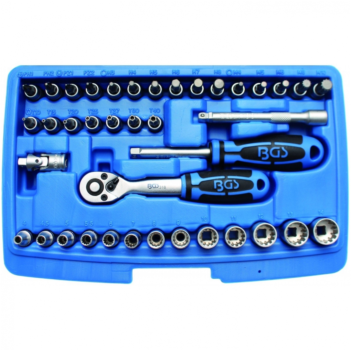 Daugiafunkcinių galvučių rinkinys "Gear Lock" (1/4") 39vnt. Daugiafunkcinių galvučių rinkinys "Gear Lock" (1/4") 39vnt.