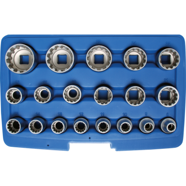 Daugiafunkcinių galvučių rinkinys 1/2", 19 vnt Daugiafunkcinių galvučių rinkinys 1/2", 19 vnt